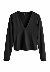 V-NECK LONG SLEEVE  - Långärmad tröja - black