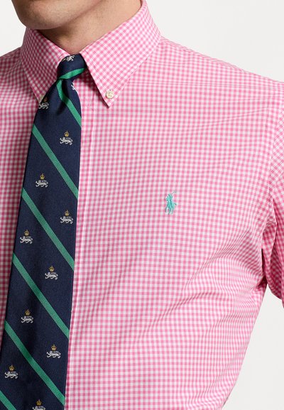 Polo Ralph Lauren SLIM FIT GINGHAM STRETCH POPLIN SHIRT - Košile - resort rose/white