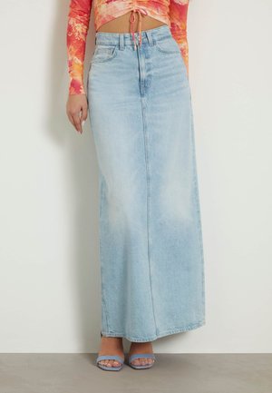 WENONA BACK SPLIT - Maxi skirt - blau