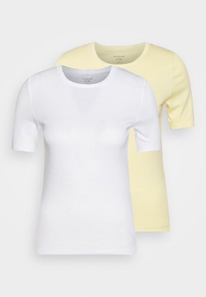 2 PACK - T-shirt con stampa - yellow