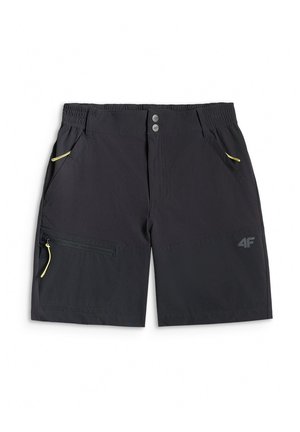 4F, 4F SPODENKI TREKKINGOWE SZYBKOSCHNĄCE DAMSKIE - CZARNE L - Pantalones montañeros cortos - deep black
