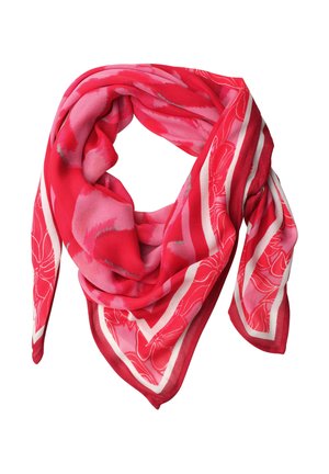Street One TUCH MIT FLORALEM MUSTER - Schal - salsa red