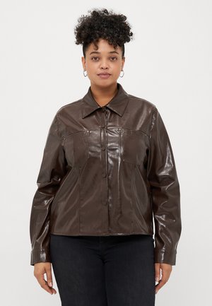 CARLOFELIA JACKET  - Kunstlederjacke - chocolate torte