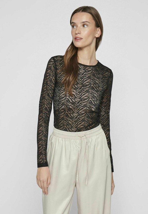 MIT LANGEN ÄRMELN RUNDHALS - Bluse