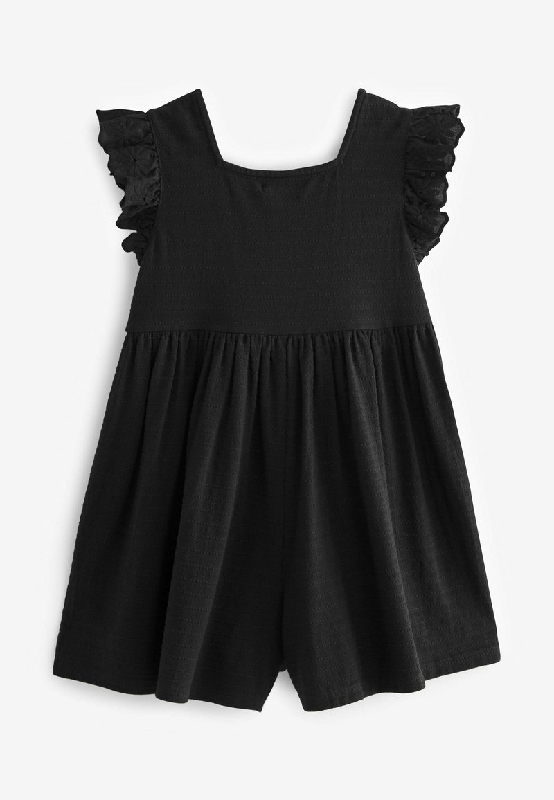 Next FRILL SLEEVE TEXTURED PLAYSUIT Jumpsuit black/schwarz Zalando.de