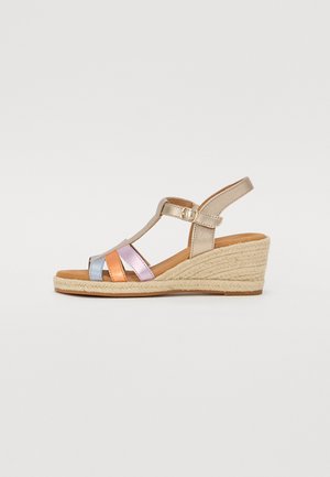 Wedge sandals - multi/pud