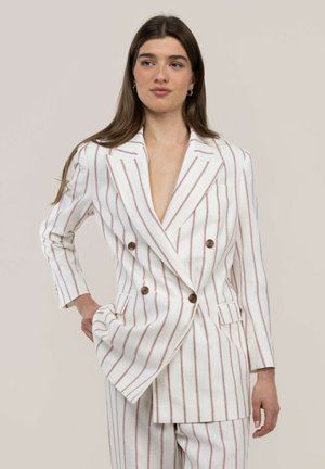El Ganso, AMERICANA DIANA CRUZADA RAYAS ROJAS - Blazer - crudo