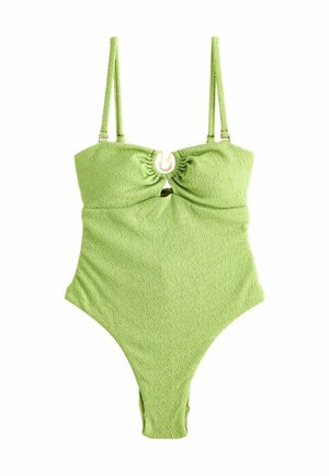 TUMMY CONTROL TEXTURED SPARKLE BANDEAU - Fürdőruha - green