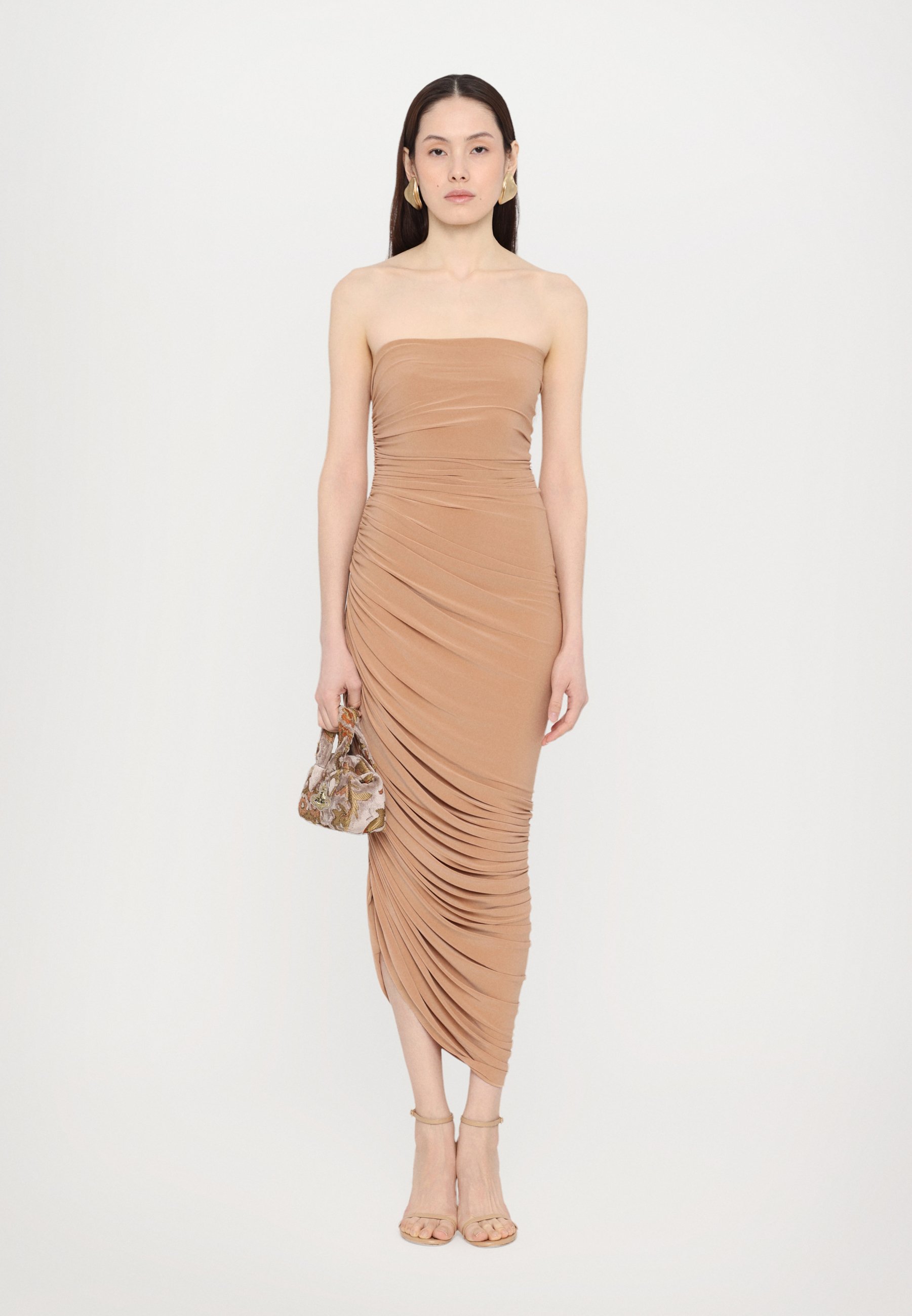 Norma Kamali STRAPLESS DIANA GOWN - Jerseykleid - cappuccino