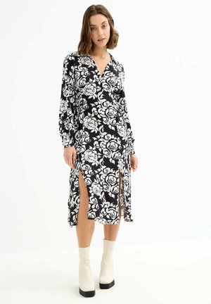 MIDI - Vestido camisero - black