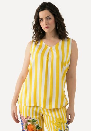 SLEEVELESS STRIPED - Bluse - lemon