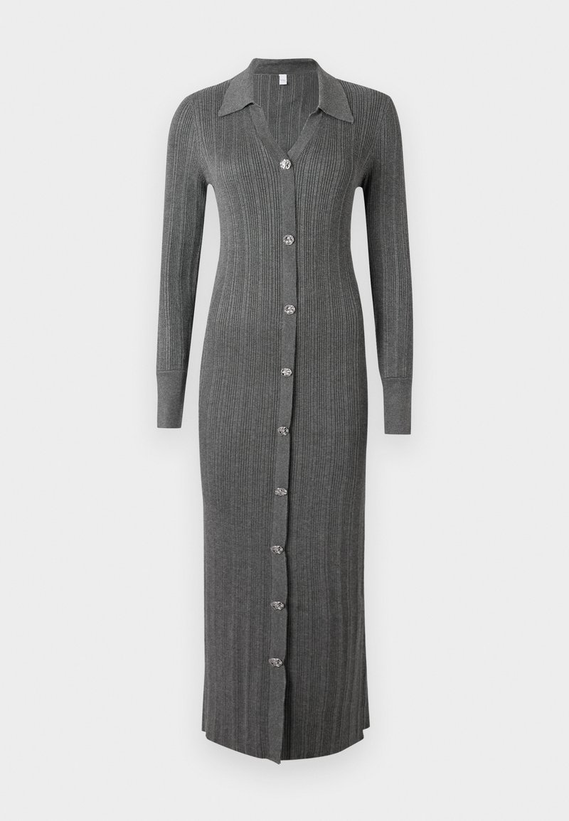 YAS Maxi-jurk donkergrijs gemêleerd