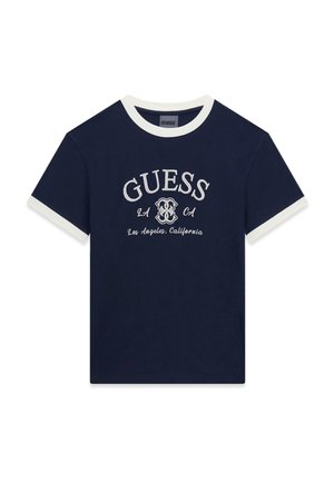 Guess, T-SHIRT MIT GESTICKTEM LOGO - T-shirt imprimé - blau