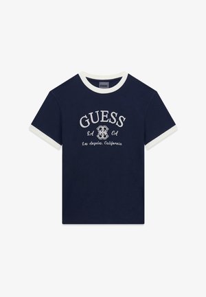 Guess, T-SHIRT MIT GESTICKTEM LOGO - T-shirt imprimé - blau