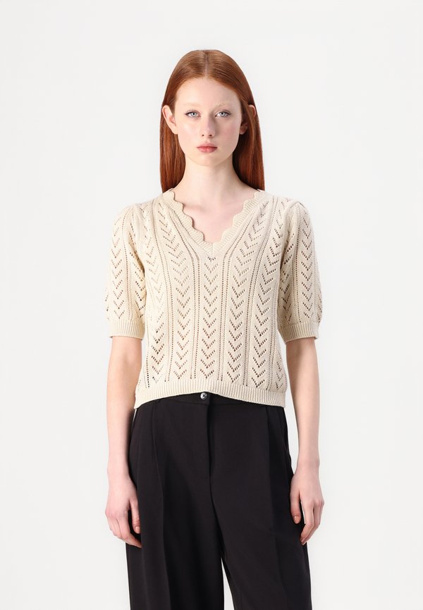 JDYTIKKA STRUCTURE  - Strickpullover - sandshell