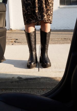 Buffalo, BULL - Bottes de cowboy / motard - black