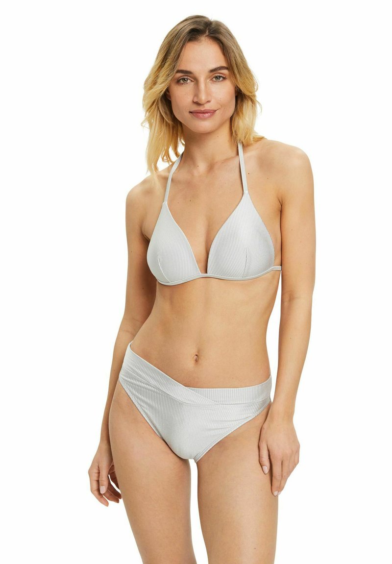Esprit TRIANGEL WATTIERTE CUPS BikiniTop silver/silberfarben Zalando.de