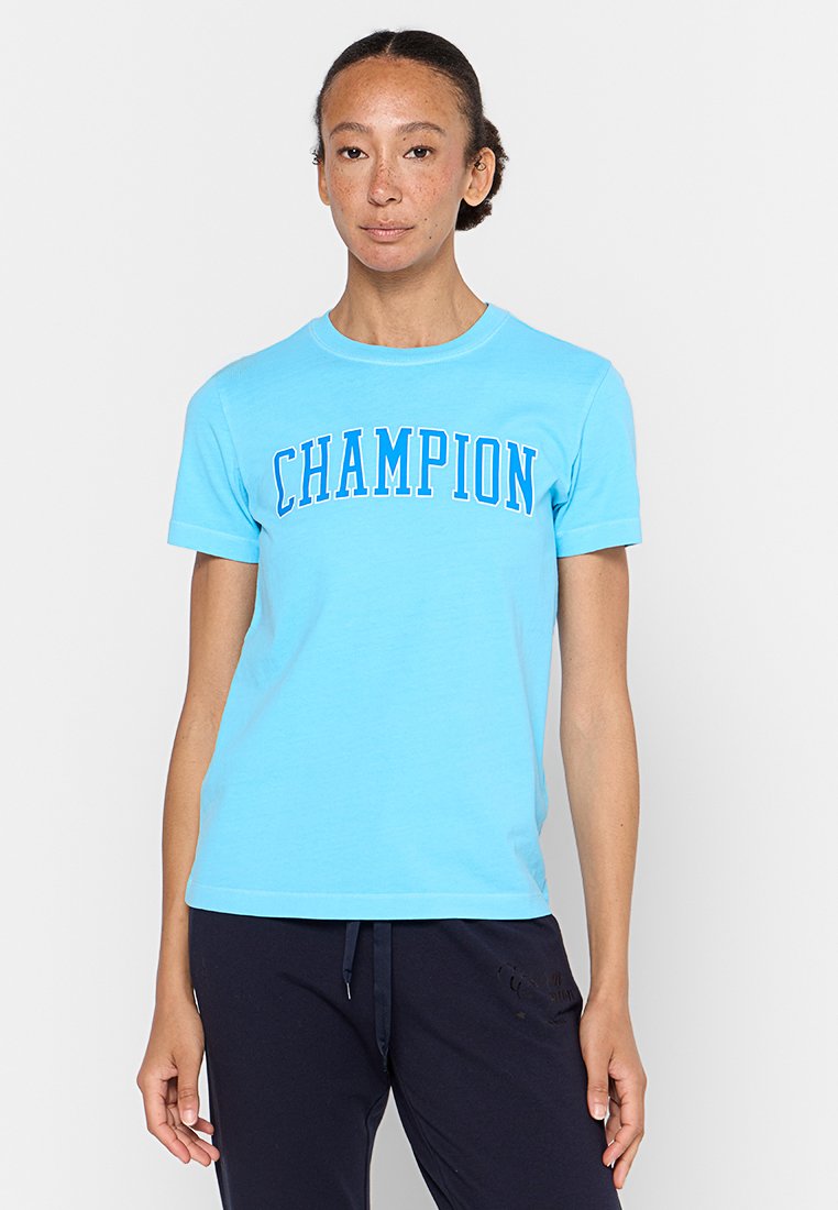 Champion T-shirt print lichtblauw