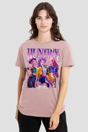 NETFLIX, KPOP DEMON HUNTERS HUNTRIX BOOTLEG - Print T-shirt - pink