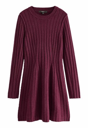 Flare Mini Regular Fit - Svetríkové šaty - red berry
