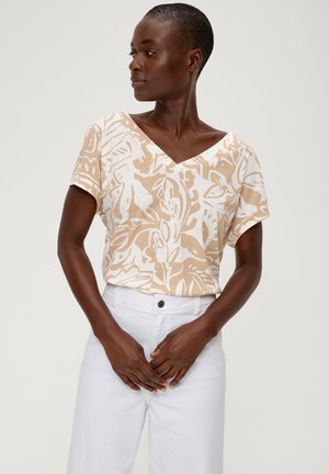 s.Oliver MIT RÜCKENDETAIL - T-shirt basique - sandstein