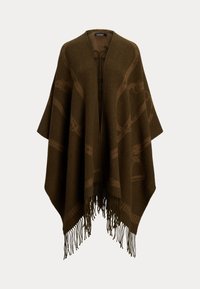 Lauren Ralph Lauren LOGO & BELTING OTIF JACQUARD RUANA - Plašt - botanic green