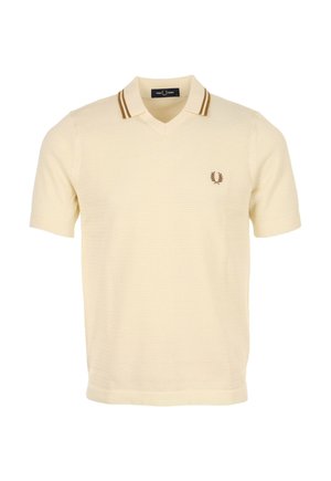 Fred Perry, POINTELLE KNITTED SHIRT - Polo - ecru