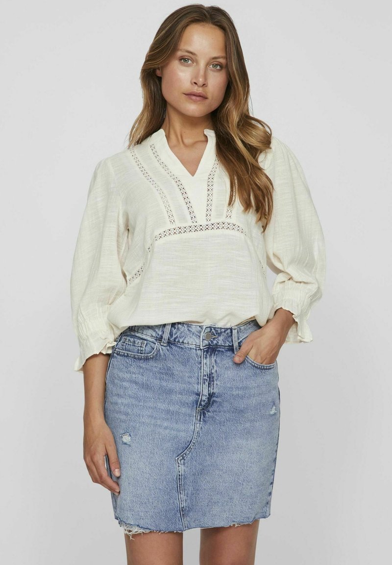 VILA 3/4-ÄRMELN - Longsleeve - eggnog