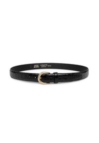 LANCASTER CROCO - Ceinture - noir croco/noir - ZALANDO.FR