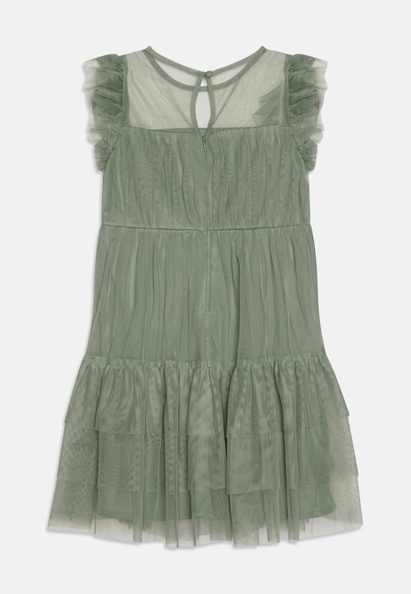 RUFFLE DRESS - Cocktail dress / Party dress - dark sage3