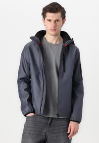 TOM TAILOR JACKET - Softshelljas - blue softshell melange