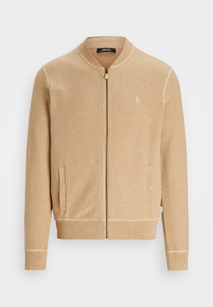 Polo Ralph Lauren KNIT COTTON FULL-ZIP SWEATER - Sweatjacke - camel combo
