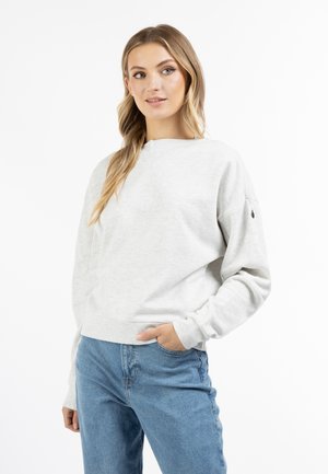 Sweatshirt - wollweiss melange