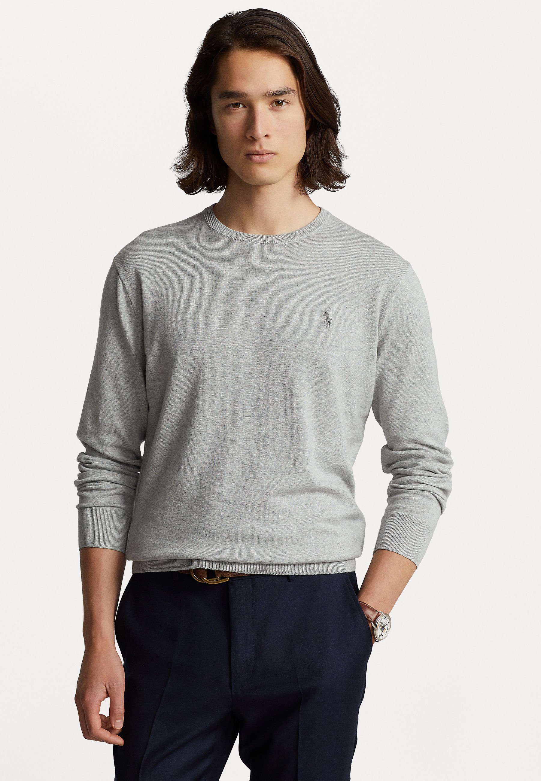 Polo Ralph Lauren SLIM FIT - Jumper - andover heather/mottled grey 