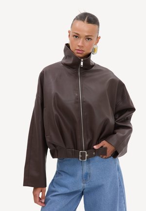 LOAVIES, WARDROBE DREAMS - Veste en similicuir - brown   pu