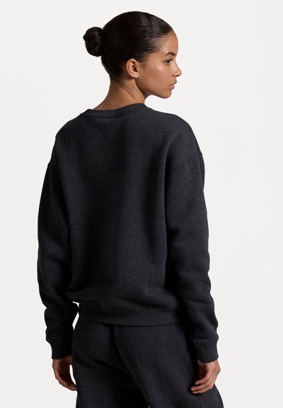 Polo Ralph Lauren LONG SLEEVE - Sportinis megztinis - black marl heather