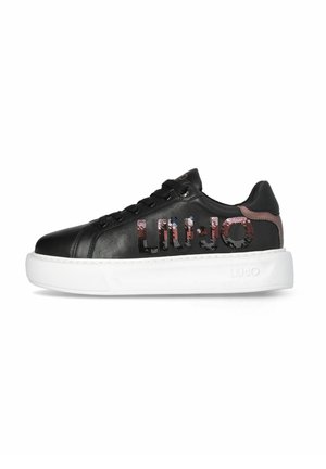 LIU JO PLATFORM WITH MAXI LOGO - Sneakers basse - black