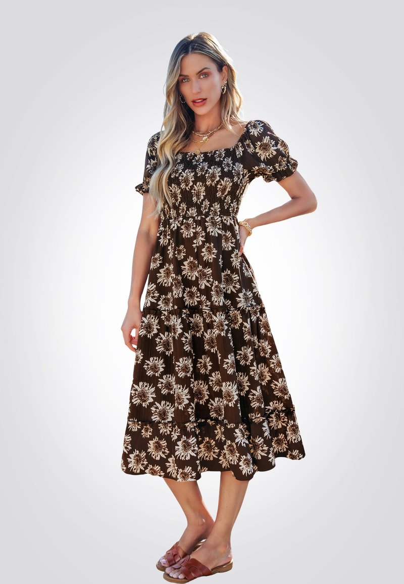 Cupshe Denní šaty - dark brown