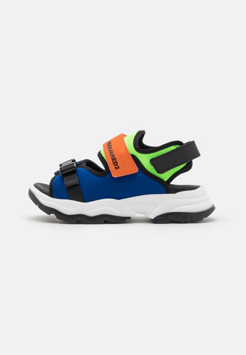 Dsquared2 UNISEX - Vaellussandaalit - blue/neon green/orange/black