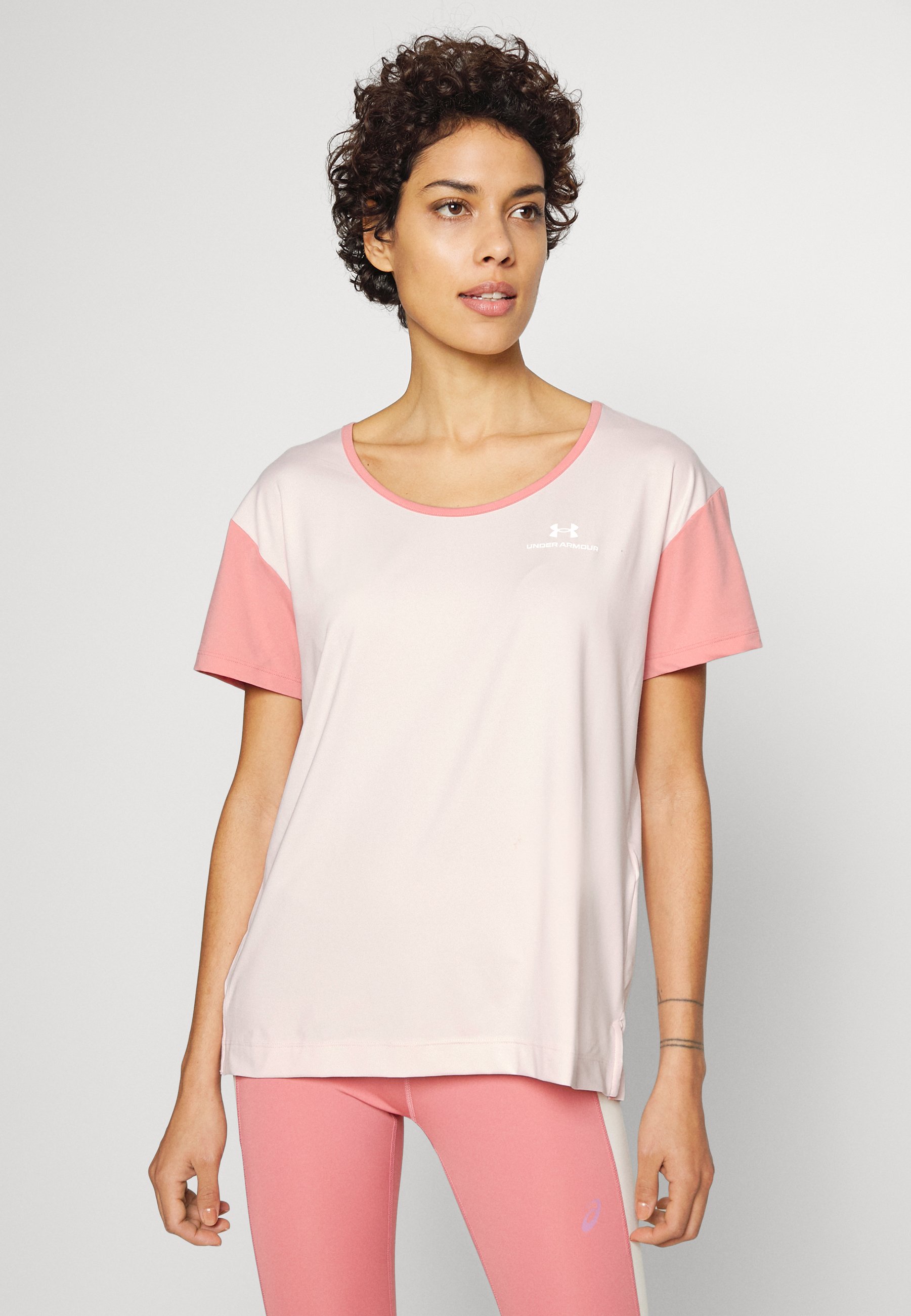 Under Armour RUSH - Camiseta deportiva - light pink/rosa - Zalando.es
