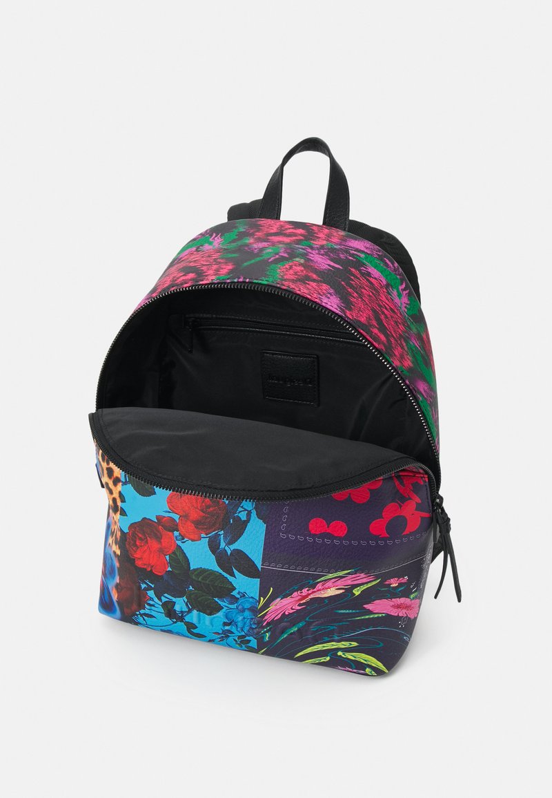 Desigual FLORAL PATCH MOMBASA MINI - Mochila - black/negro