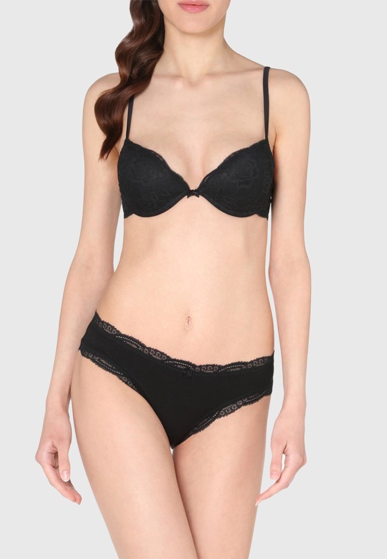 Intimissimi SLIP AUS BAUMWOLLE UND SPITZE Slip black/schwarz