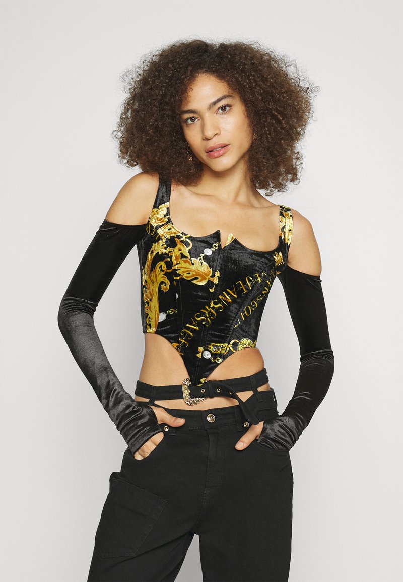 Versace Jeans Couture CHAIN Top black/gold/schwarz Zalando.at