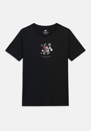TEE BOXY UNISEX - Nyomott mintás póló - black