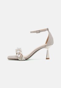 Betsey Johnson Women's Milo Sandal - Sparkly Heeled Sandals With Buckle | Lightweight Dress Shoes For Birthday & Parties