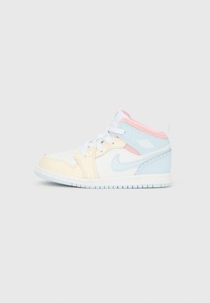 JORDAN 1 MID UNISEX - Sneakers hoog - half blue/pale ivory/white/med soft pink/vapor green
