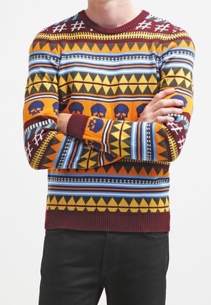 Stickad tröja - dark red