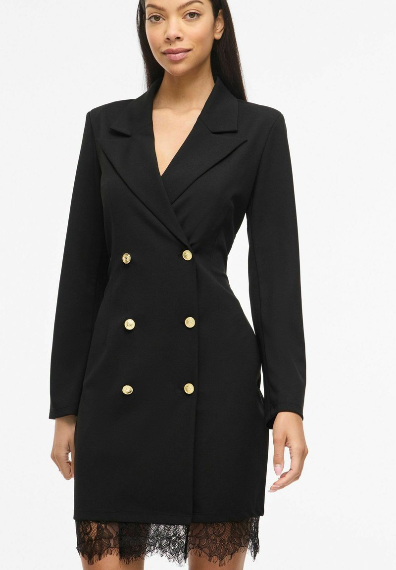 slim fit dress slacks Akira Back in Biz Mini Blazer Dress | Black main image 1