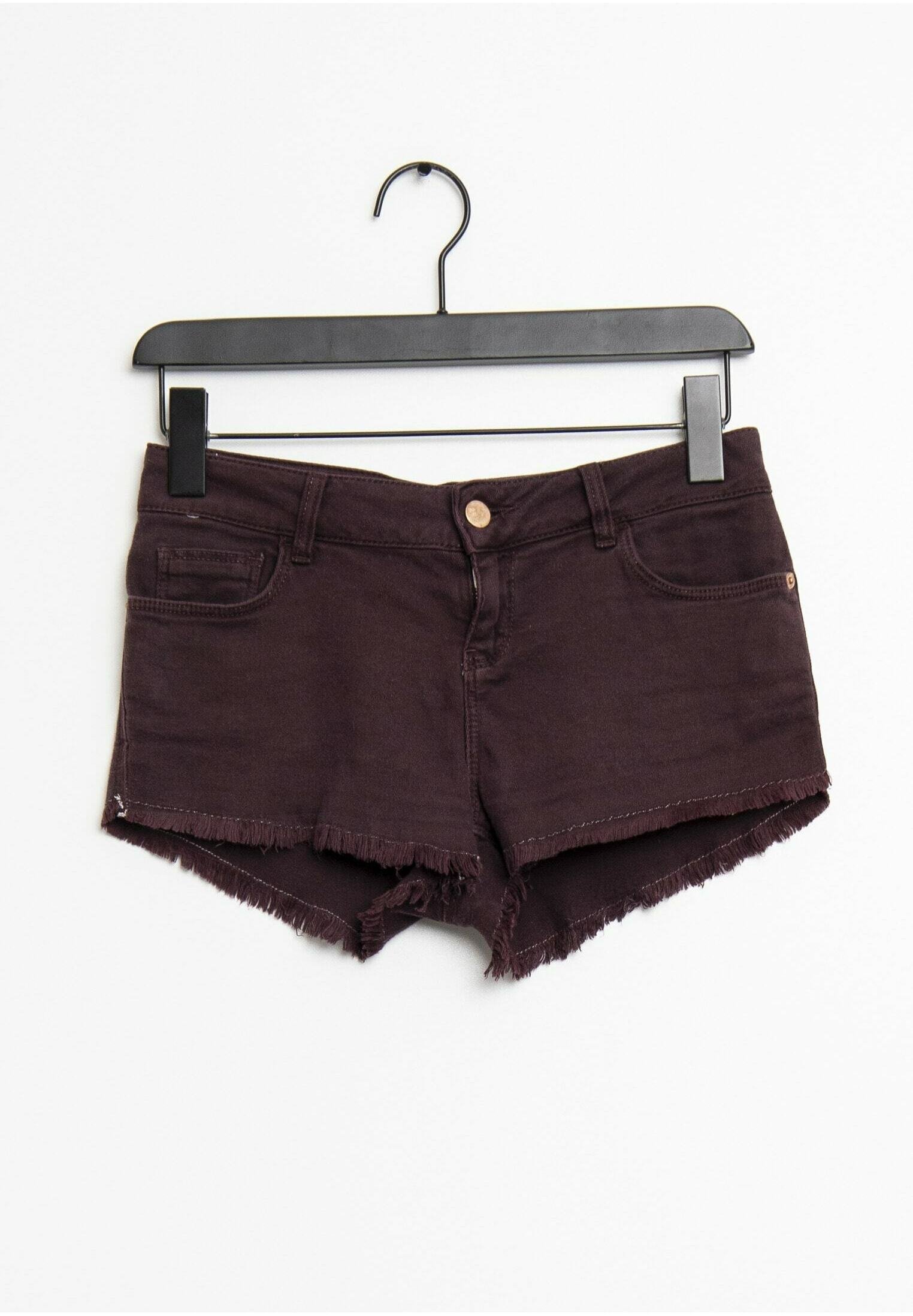 Topshop Denim shorts - red/dark red 
