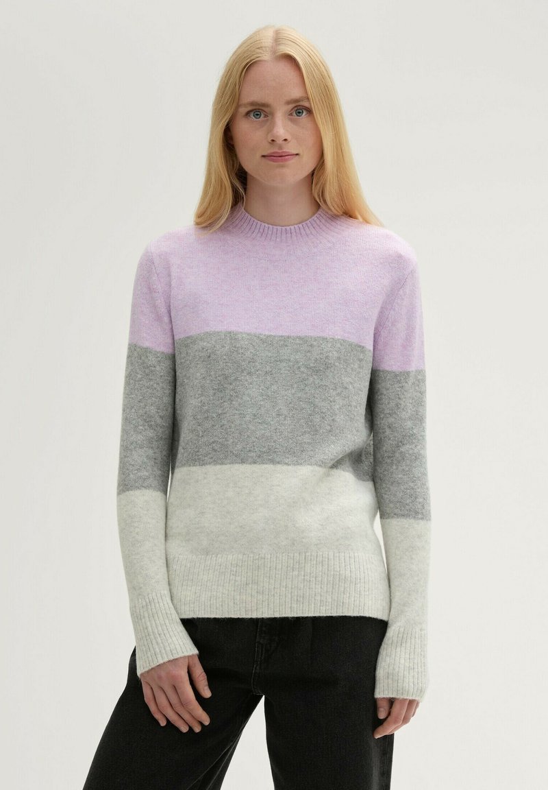 TOM TAILOR DENIM Strickpullover - lilac grey colorblock
